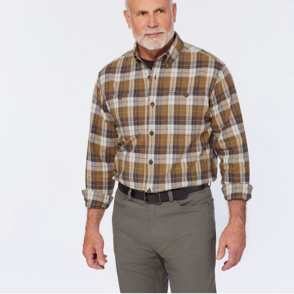 DULUTH By Duluth Trading Co Free Swingin Flannel Relaxed Fit Shirt Size 3XL Tall